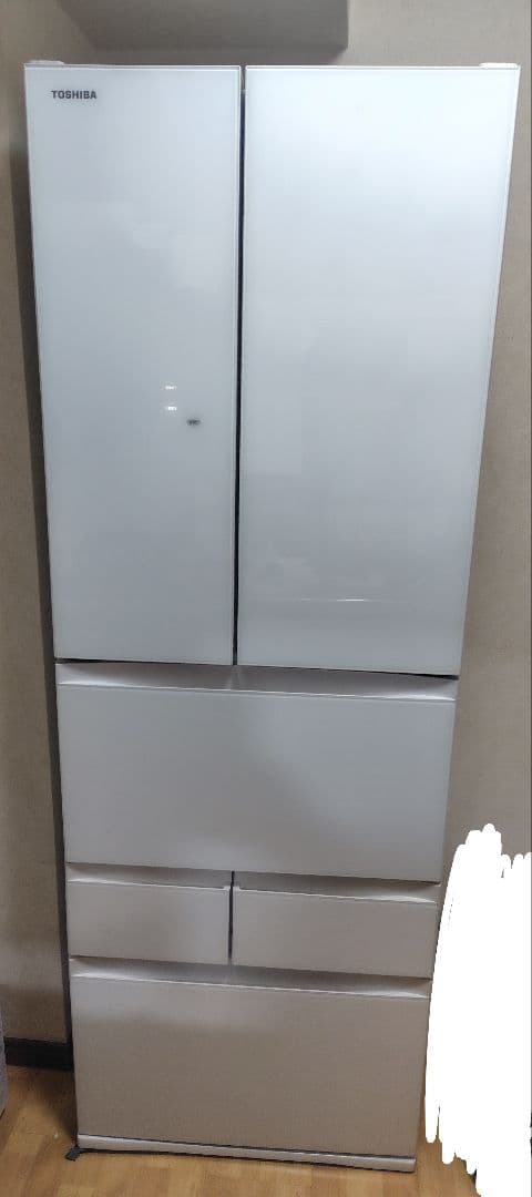 【美品】TOSHIBA GR-T460FK (EW)冷蔵庫 462L 両開き 白