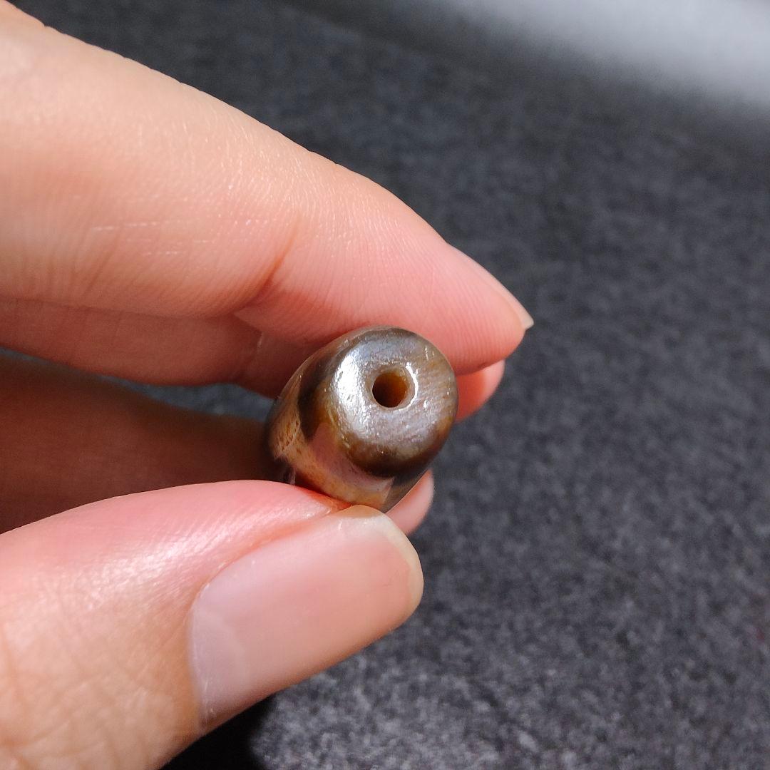 A27 朱砂老礦三眼天珠　天然石　鉱物　風水　開運　御守り　天珠　ブレスレット