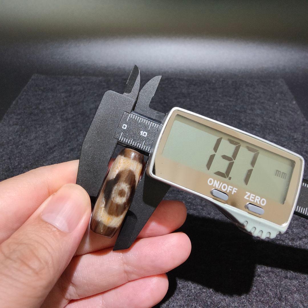 A27 朱砂老礦三眼天珠　天然石　鉱物　風水　開運　御守り　天珠　ブレスレット