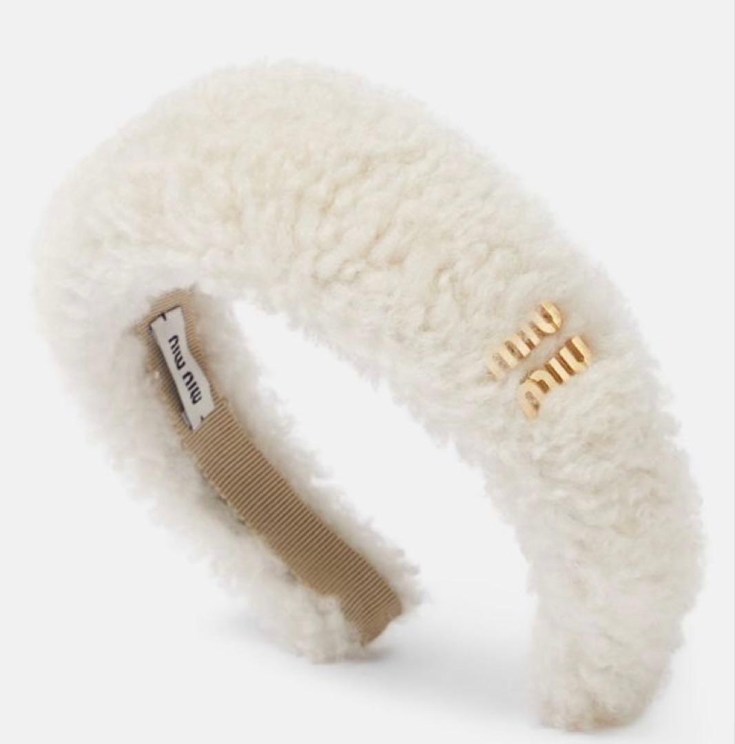 新品　MIU MIU ミュウミュウ カチューシャ 白
