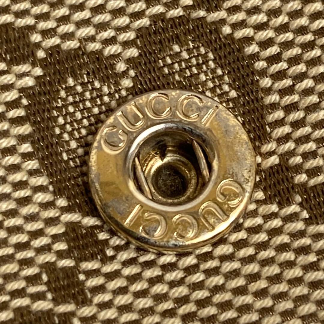 【美品】GUCCI グッチ　GGキャンバス柄 二つ折り長財布 ベージュ×ピンク