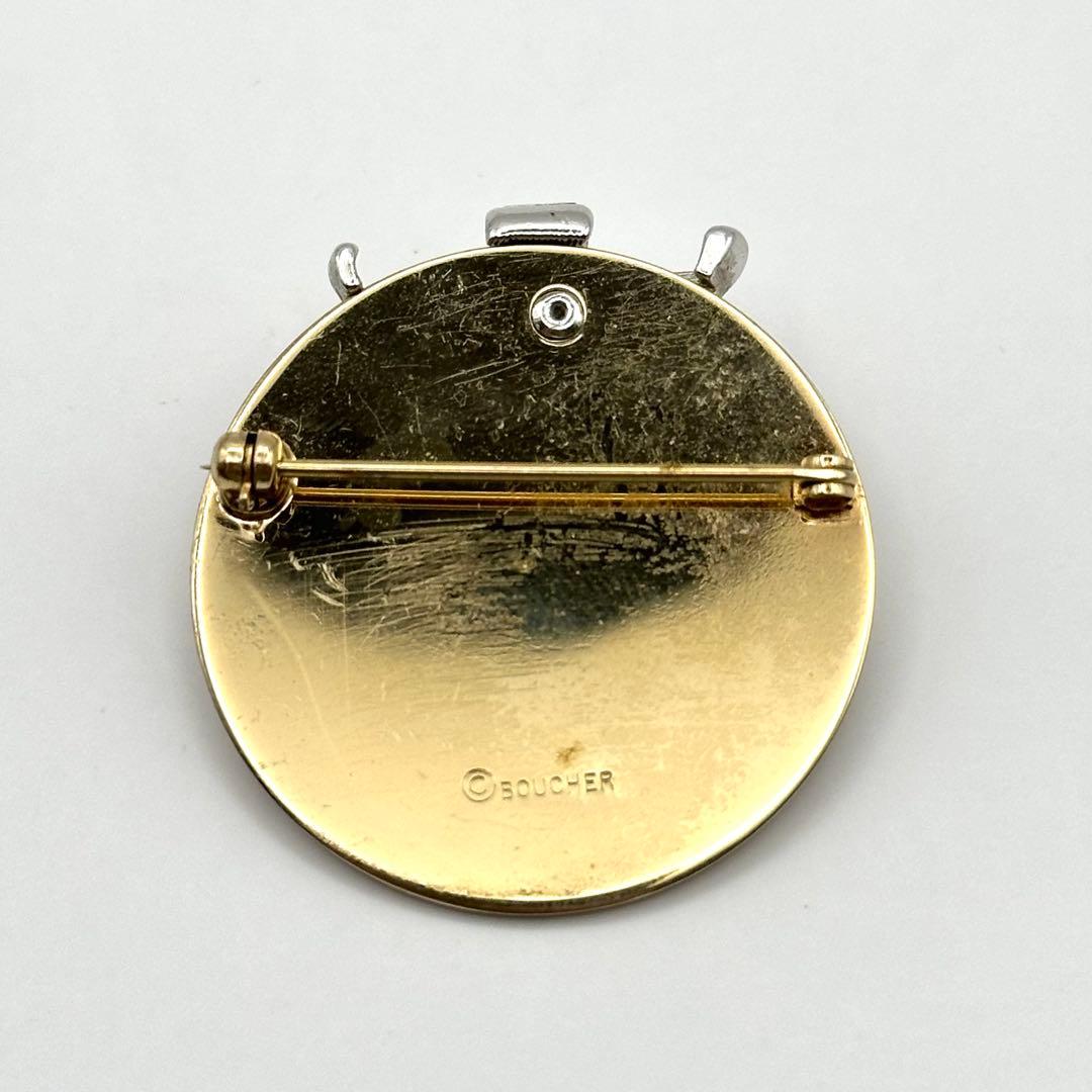 【希少】BOUCHER ブーシェ ブローチ フェイクパール ゴールド