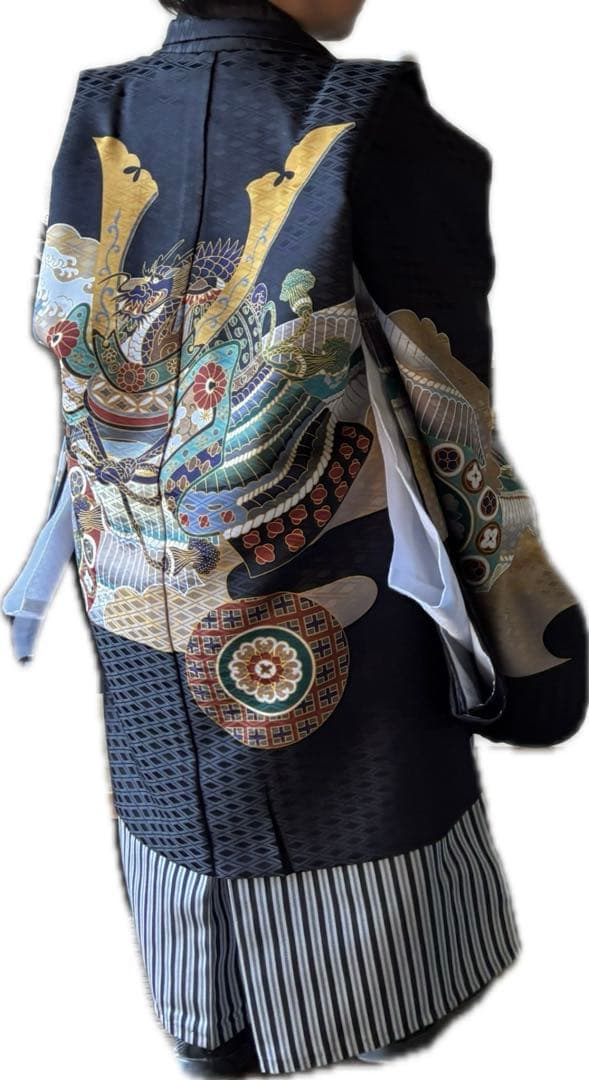 七五三　５歳　男の子　肩上げ済　袴　フルセット