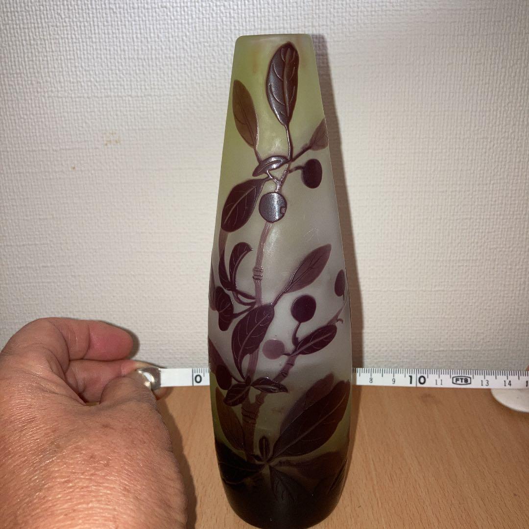 Émile Galle エミールガレ　被せガラス　花瓶