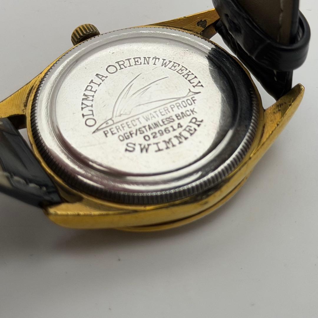 【OH済】オリエント　ゴールド　ウィークリー　ホワイト　デイト　029614