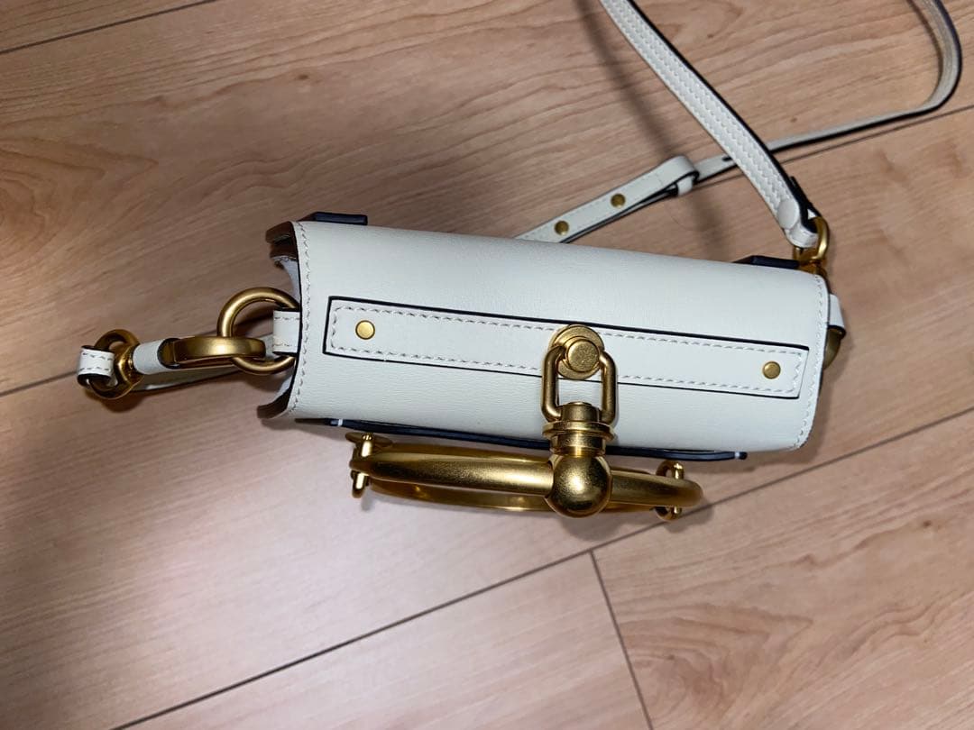 Chloe クロエ ナイル レザー 2WAYハンドバッグ ホワイト