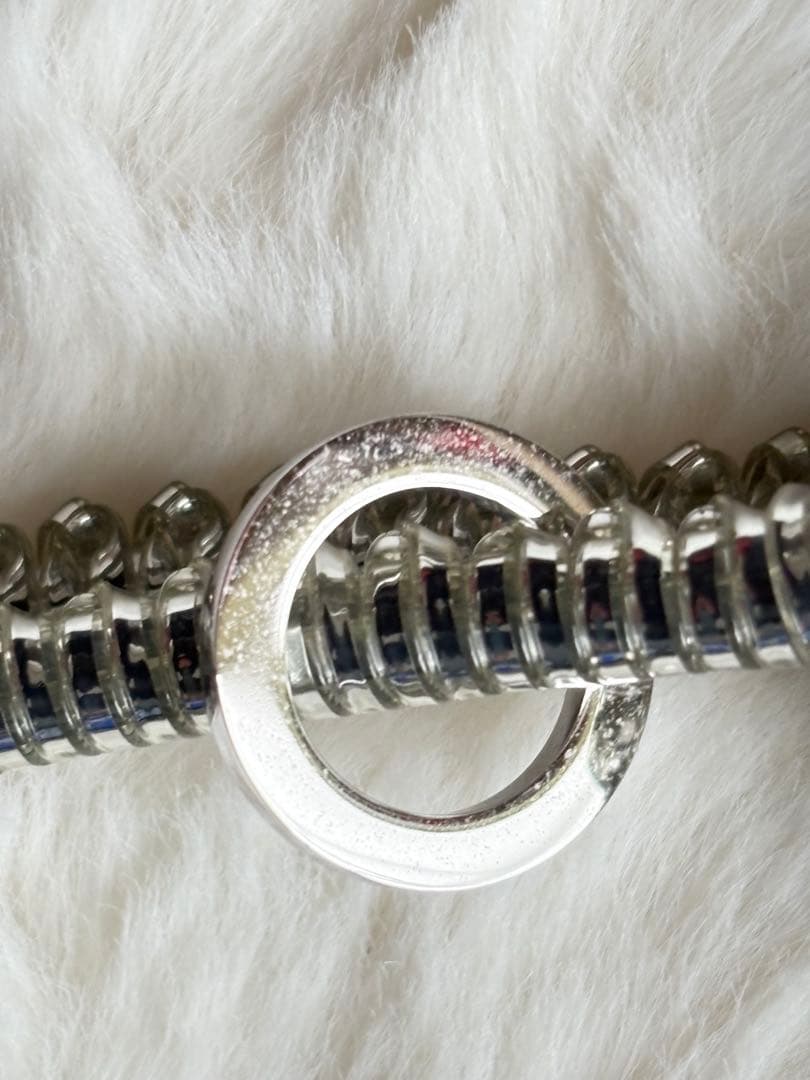 ANTEPRIMA ワイヤーバッグ スクエア ラインストーン ロゴ リング