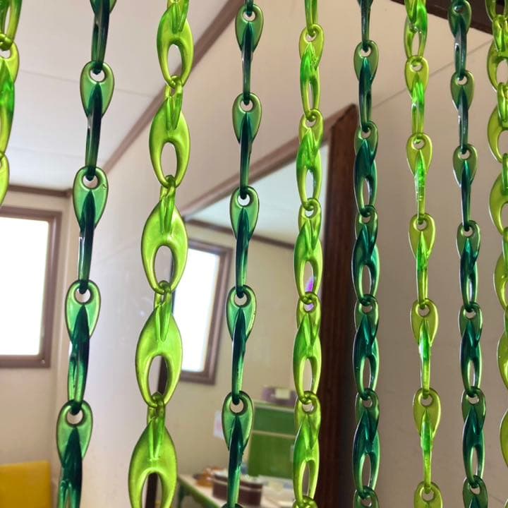ビーズのれん　みどり　黄緑