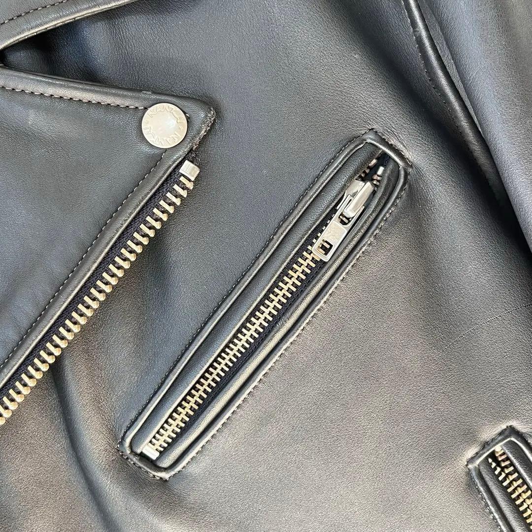 NANKAI ナンカイ　ダブルライダースジャケット レザー Lサイズ　ブラック