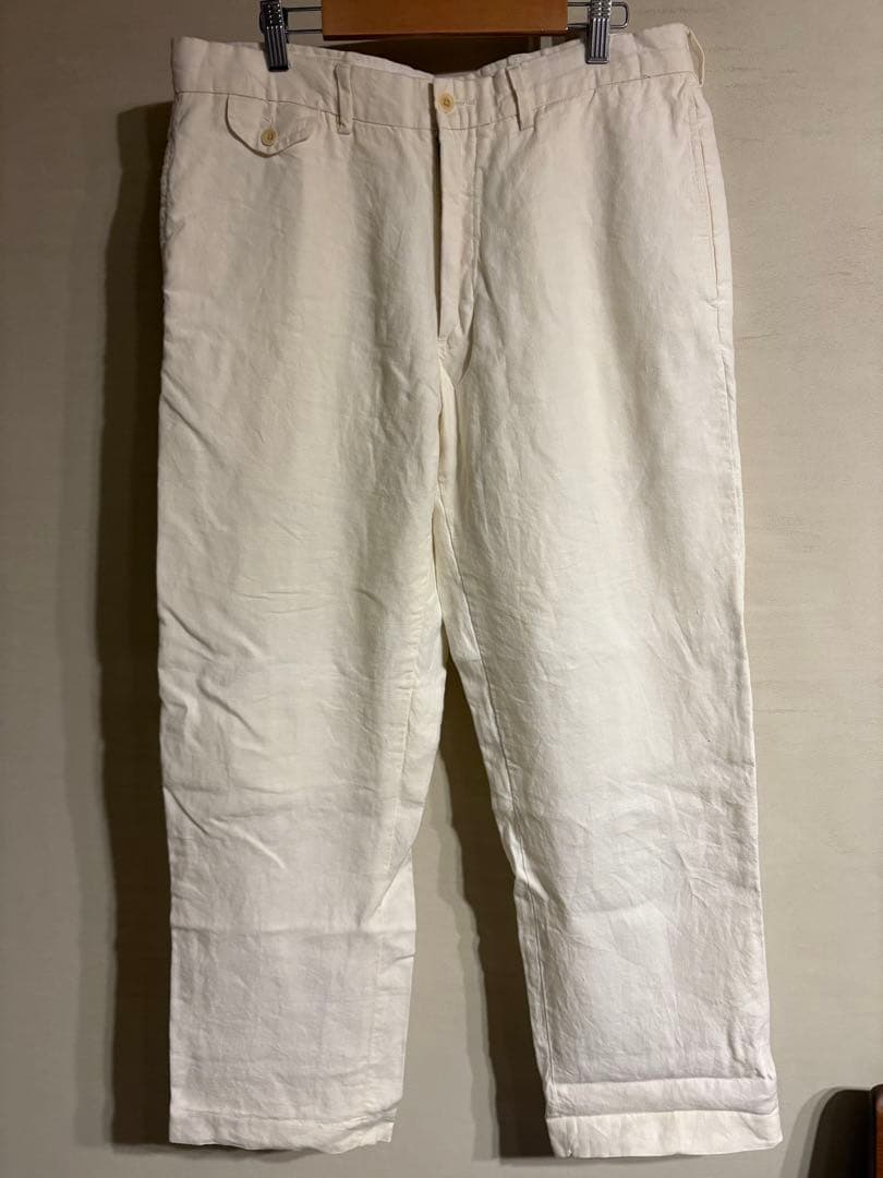 ラルフローレン　リネン100％ ホワイト　チノパン　トラウザーズ　W35