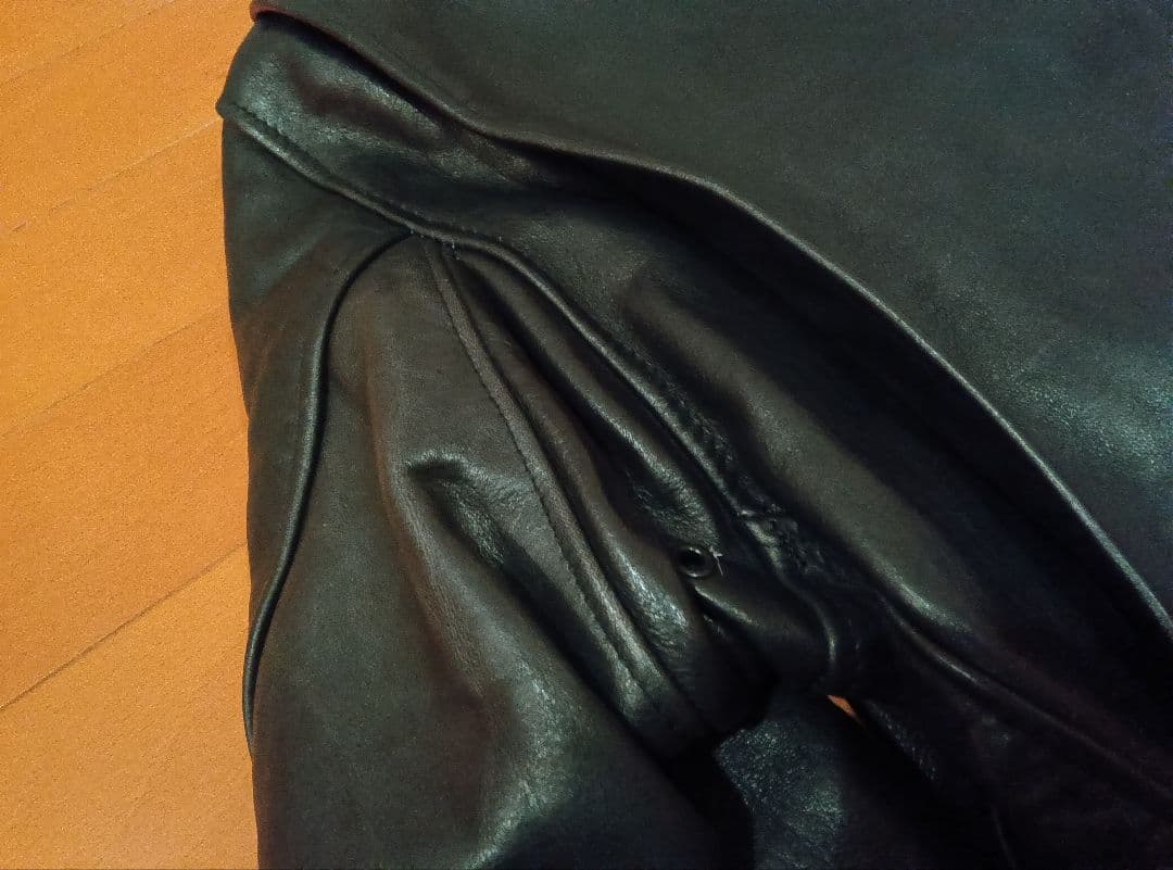 美品SCHOTTシングルライダース14134黒ブラック米国製オイルドカウレザー