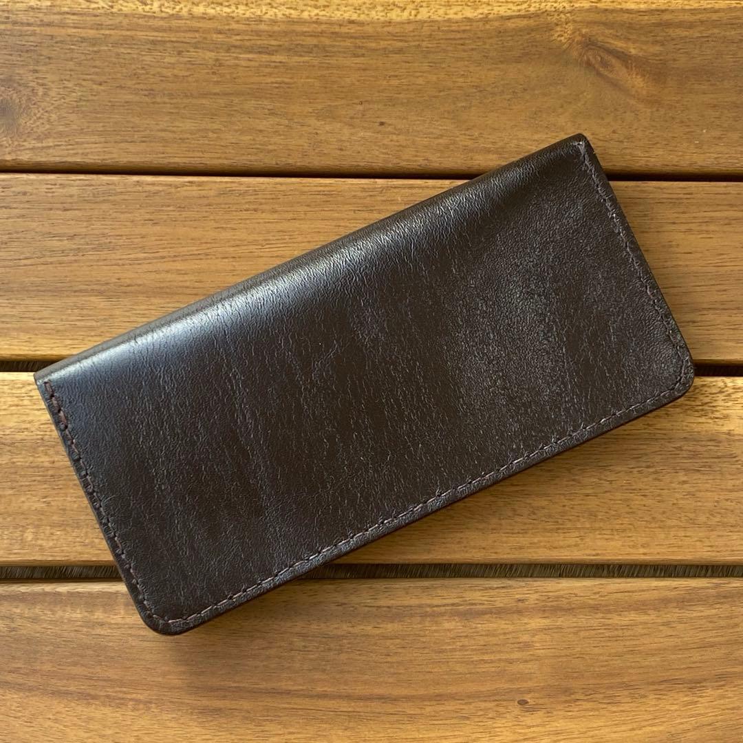 【茶芯・馬革】トラッカーウォレット　３層・ブラック