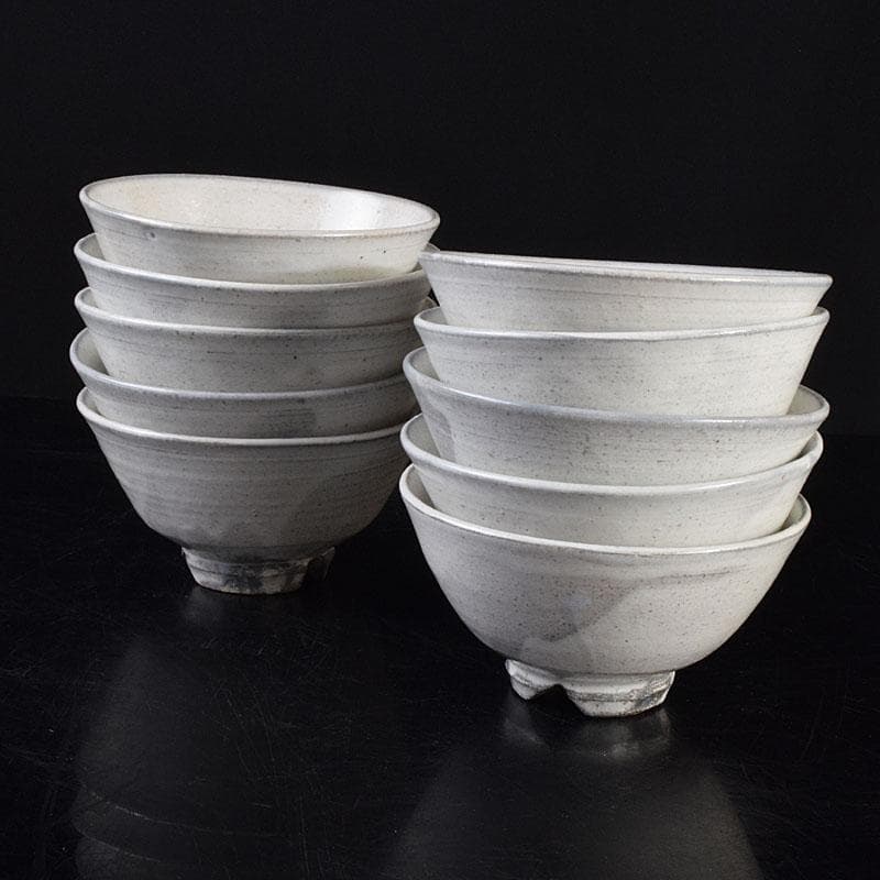 茶道具　黄ノ瀬窯　古萩　数茶碗　十客　共箱　M　R9166