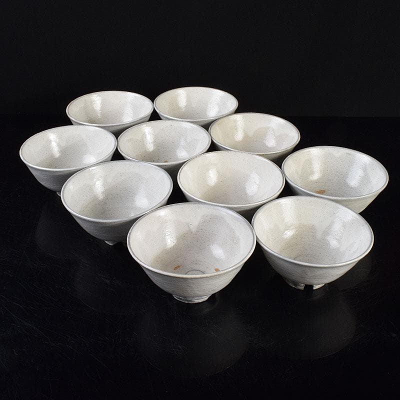 茶道具　黄ノ瀬窯　古萩　数茶碗　十客　共箱　M　R9166