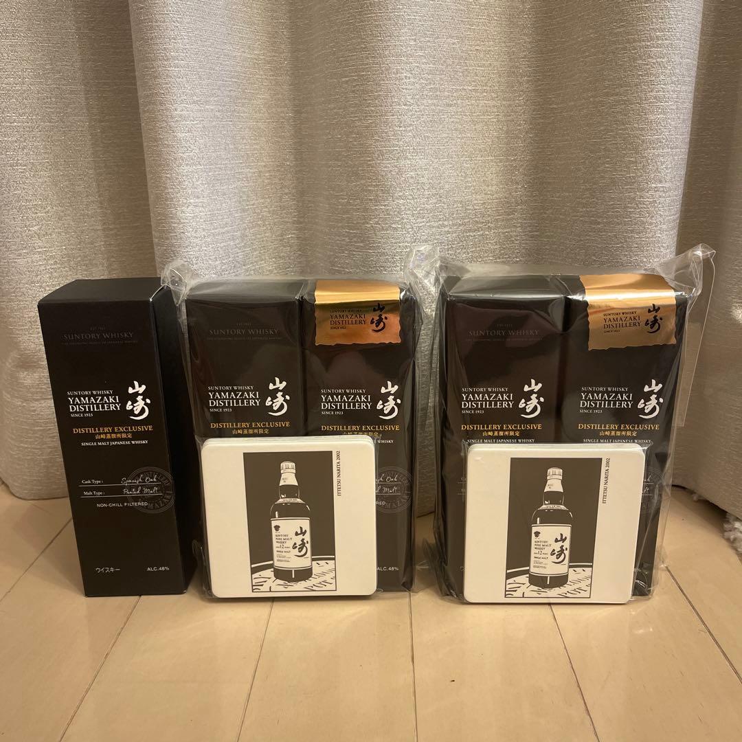 山崎蒸溜所限定ウイスキー 180ml × 5本セット　コースター付き