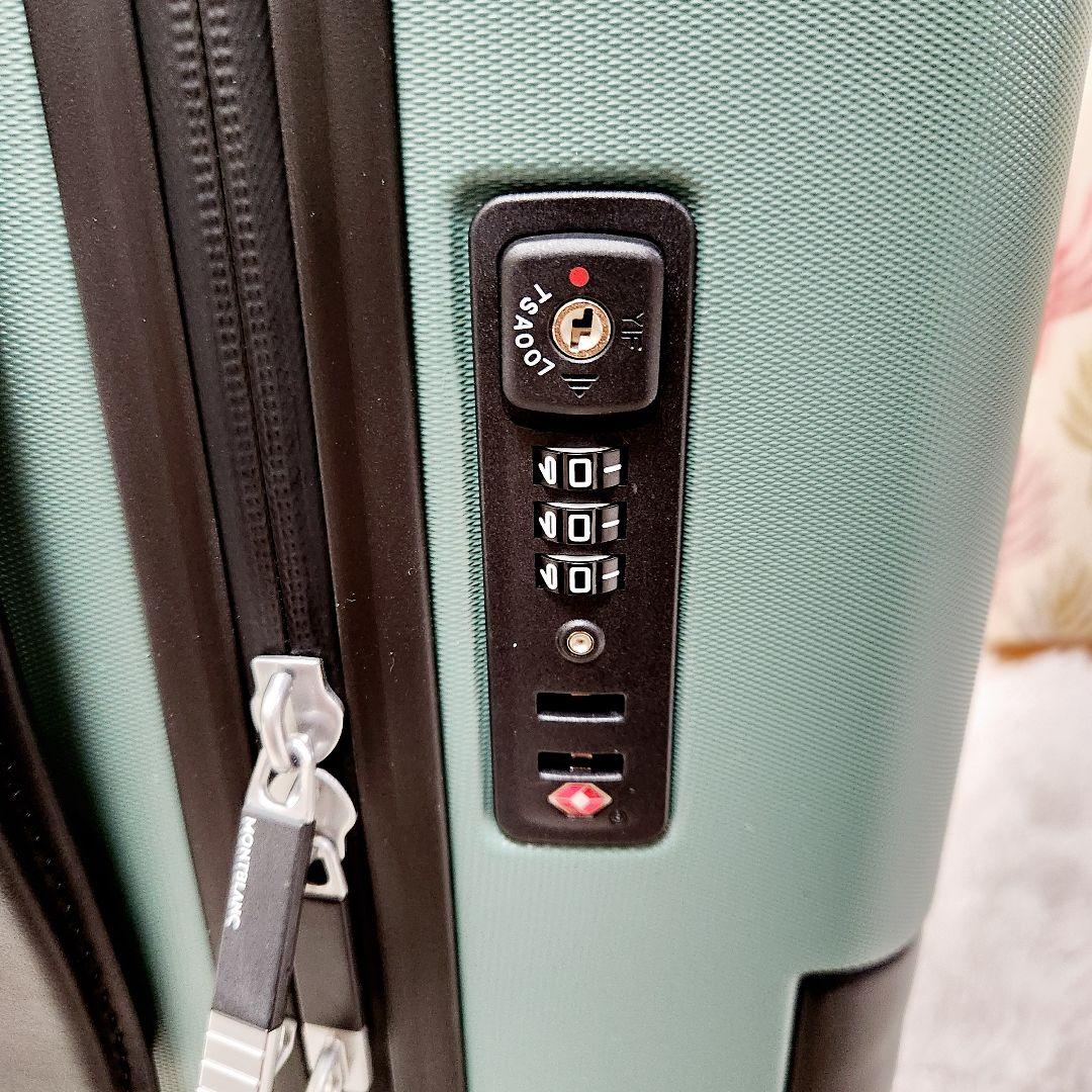【新品】MONTBLANC キャリーケース 34L グリーン 機内持込み可能4輪