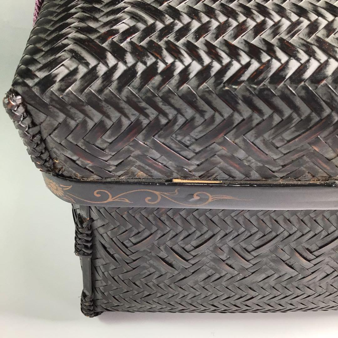 Ｐ８８６　御所籠　『平安　粟田元竺作』『利休形』『茶器揃』　共箱　茶道具