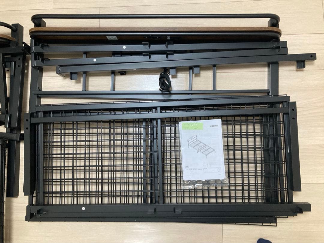 ニトリ　パイプベッドフレーム　ブラック　シングル　バジーナC