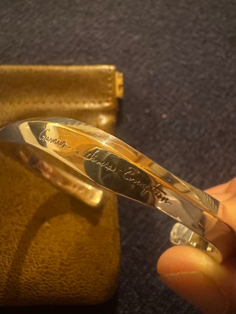 希少 廃盤 GARNI WAVE ガルニ シルバー 925 バングル 美品