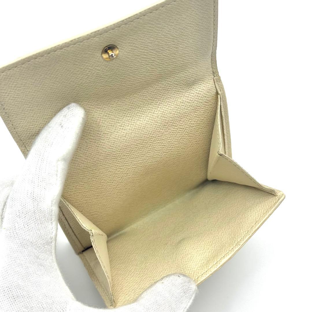 【新型美品】 ルイヴィトン ダミエアズール ポルトフォイユ エリーズ 三つ折り