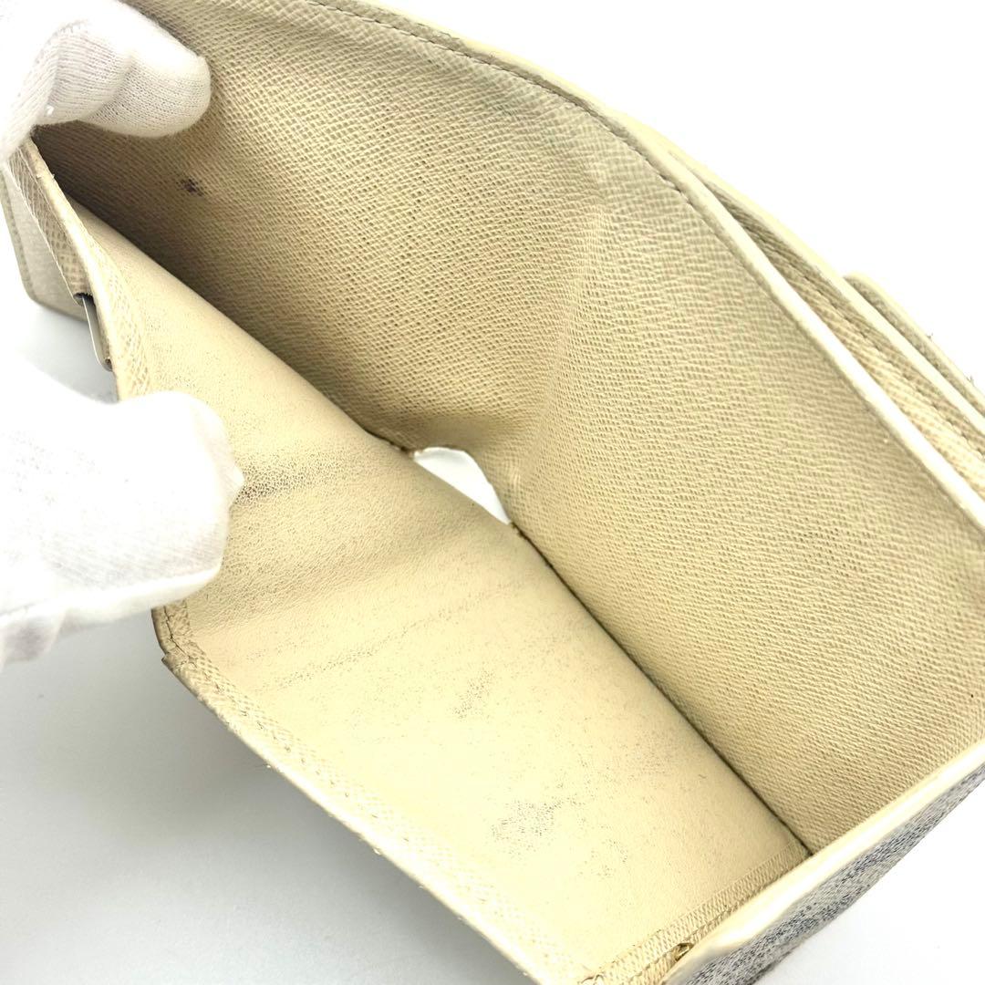 【新型美品】 ルイヴィトン ダミエアズール ポルトフォイユ エリーズ 三つ折り