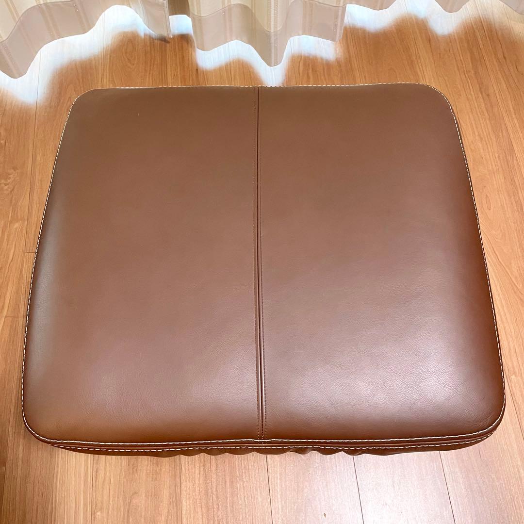 カリモク 本革 スツール オットマン ZT73 ショコラブラウン