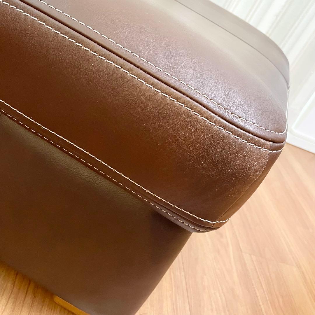 カリモク 本革 スツール オットマン ZT73 ショコラブラウン