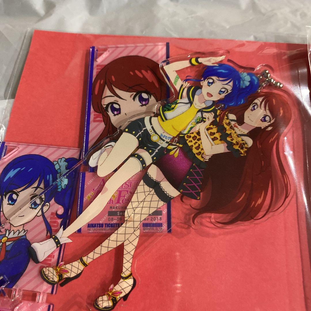 アイカツ！アクリルバッジスタンドキーホルダー あおい、らん