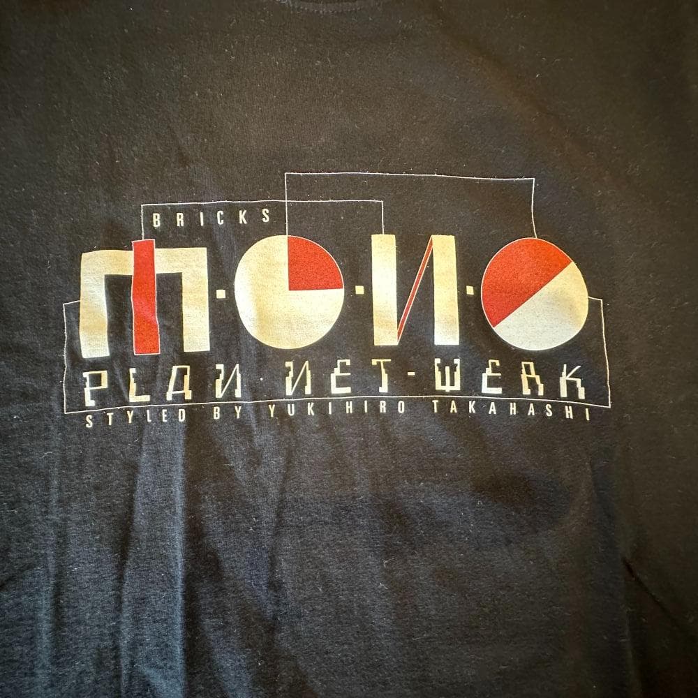 使用少　復刻版Bricks-Mono Tシャツ（黒）(イベント限定販売品)
