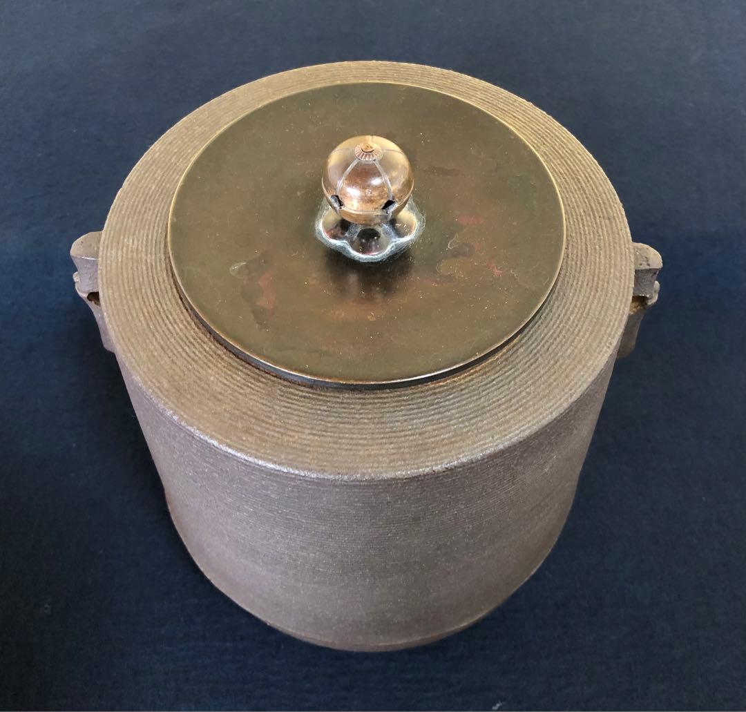 《R》茶道具 糸目筒釜 釜師 菊地政光 共箱　251216お5