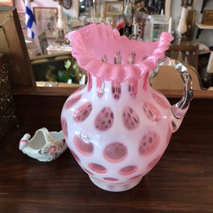 スペシャル！40s〜クランベリーオパールセントドットピッチャーFenton