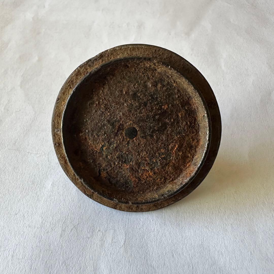 鉄瓶の蓋は小さいサイズ5cm 銅を摘む