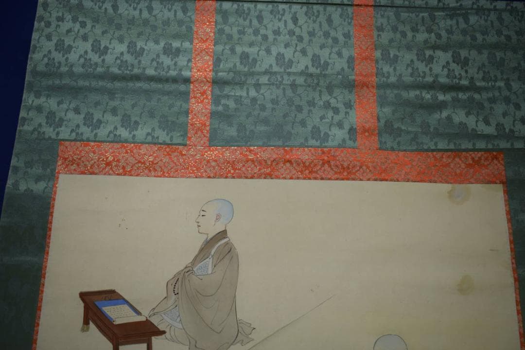 真作/観風/範宴/太子告命/慈鎮/長老/人物/大幅/布袋屋掛軸HK-108