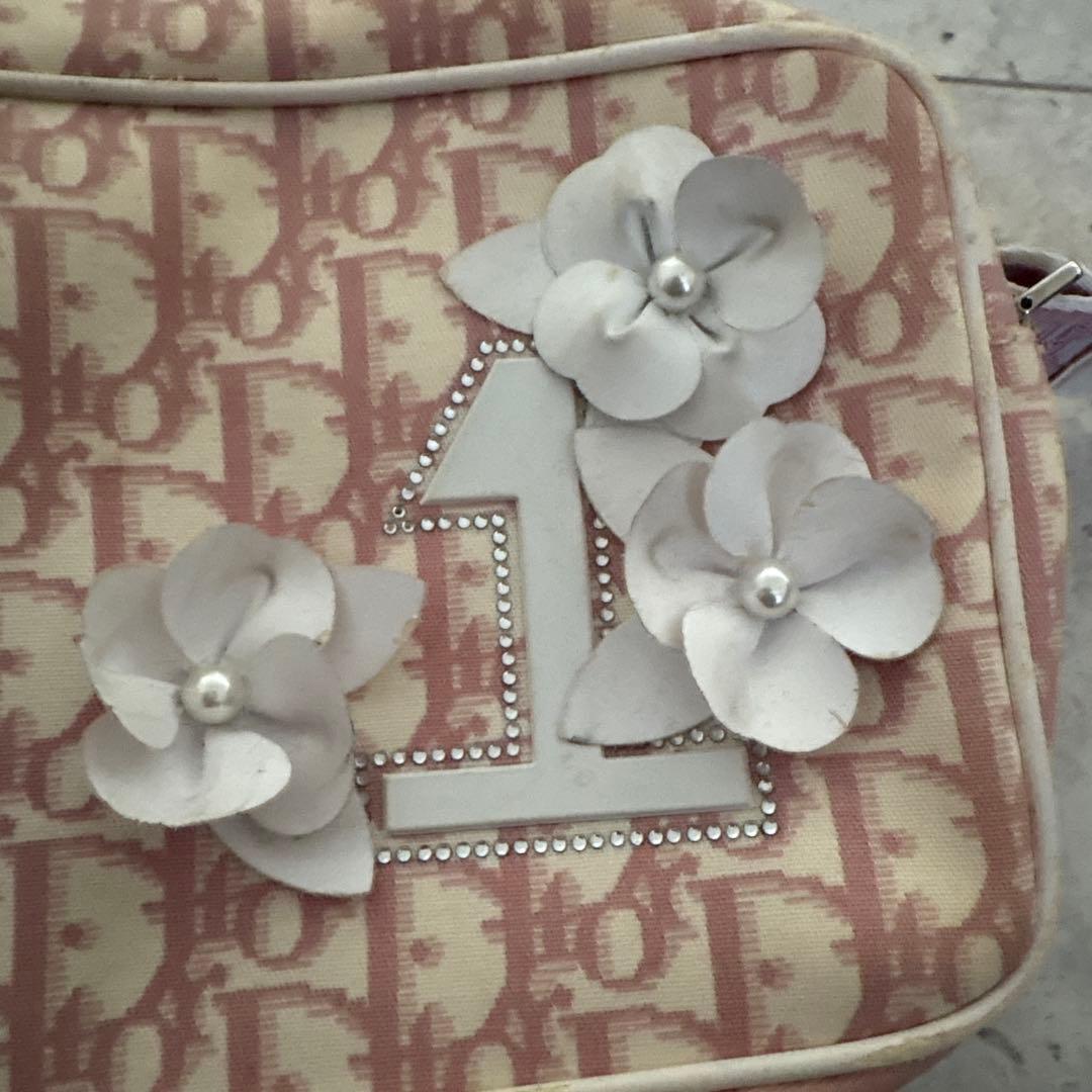Dior フラワー装飾 ショルダーバッグ