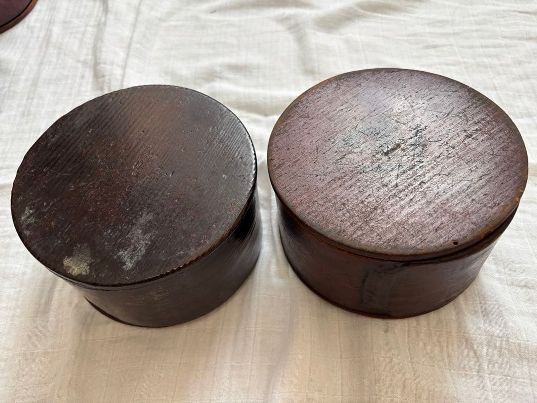 秋田　曲げわっぱ　丸弁当箱　昭和レトロ　レア