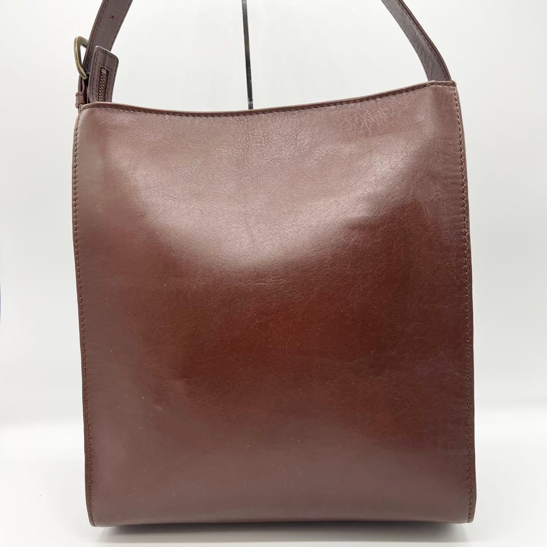 美品✨現行品　マザーハウス　ワンショルダーバッグ　ブライト　レザー　ブラウン