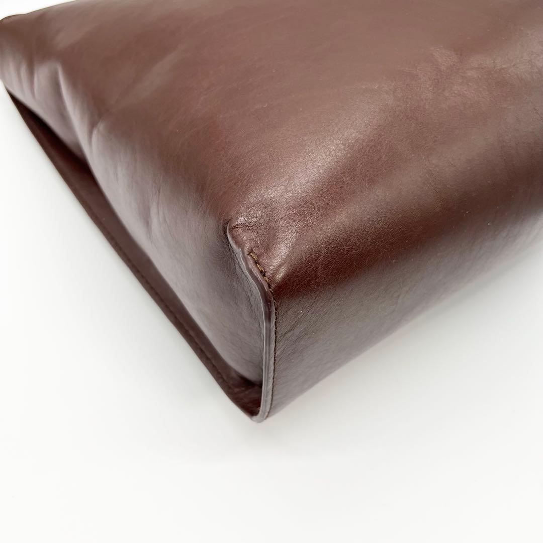 美品✨現行品　マザーハウス　ワンショルダーバッグ　ブライト　レザー　ブラウン