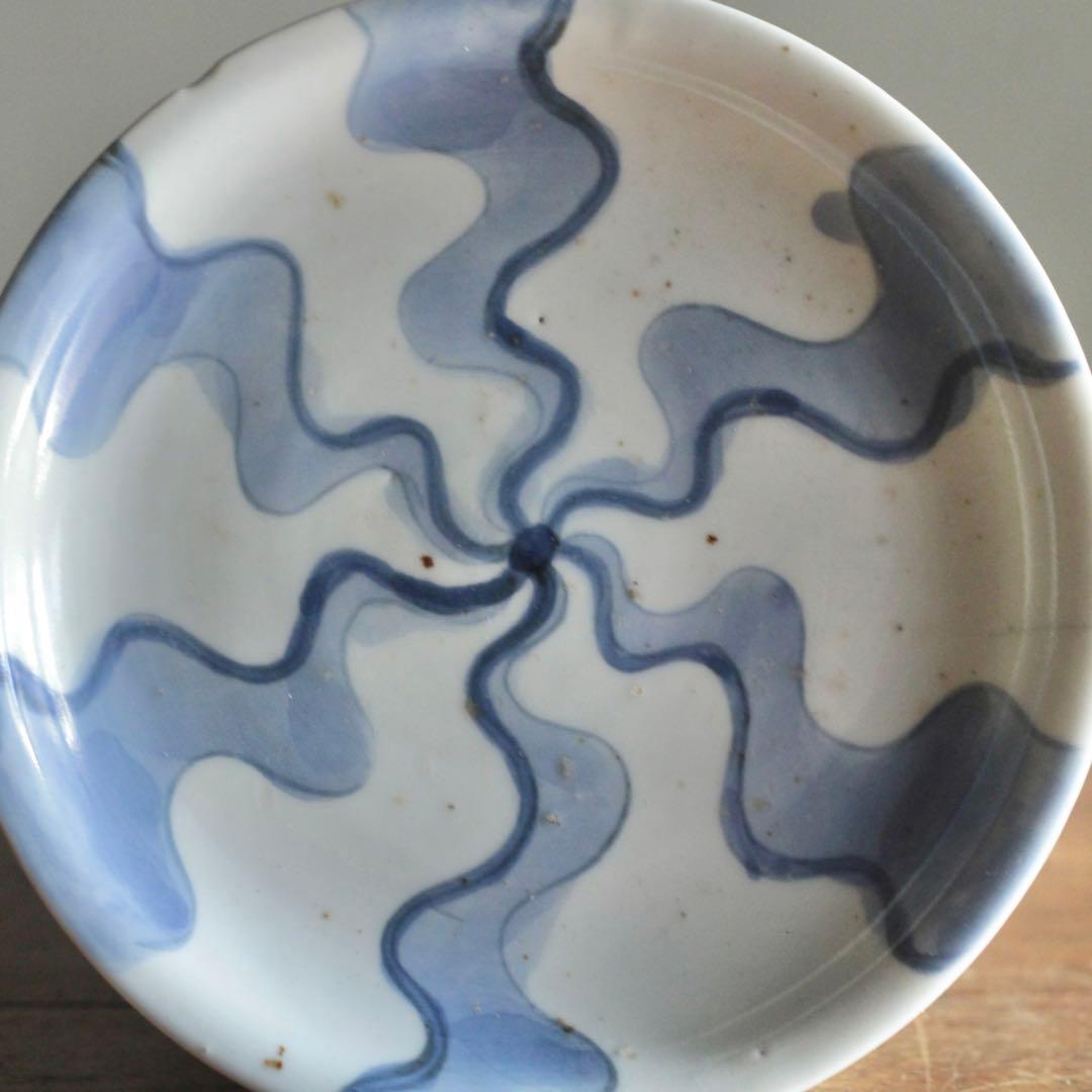 染付 捻文 皿 古美術 古道具 アンティーク 江戸時代 古伊万里