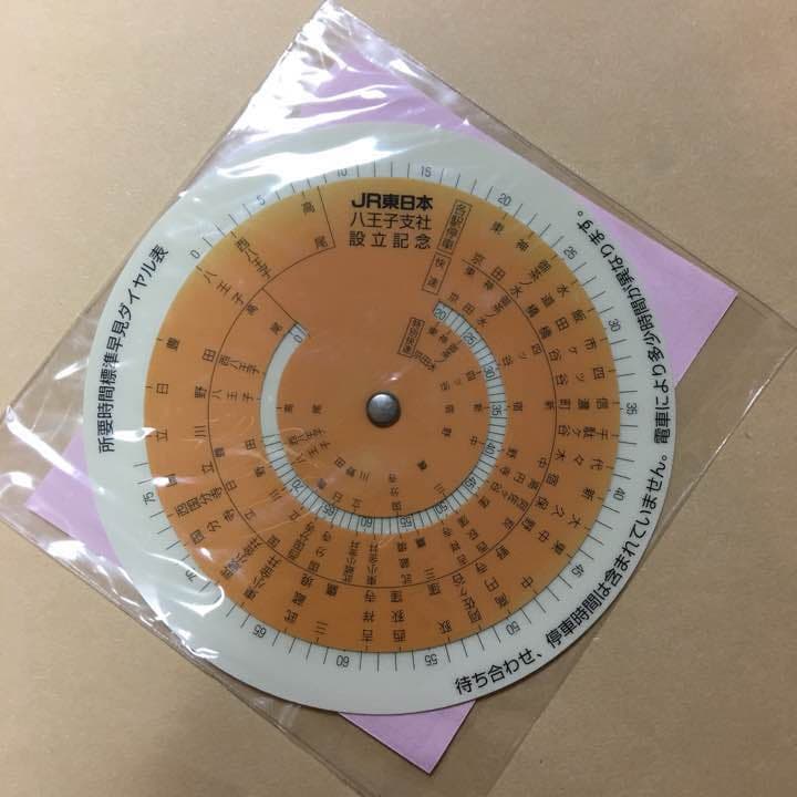 【中央線マニア必見】八王子支社設立記念 所要時間標準早見ダイヤル表