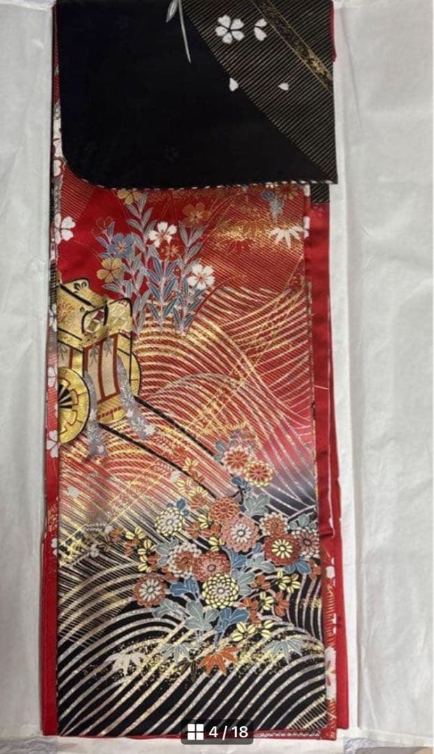 振袖（生絹）と帯の2点