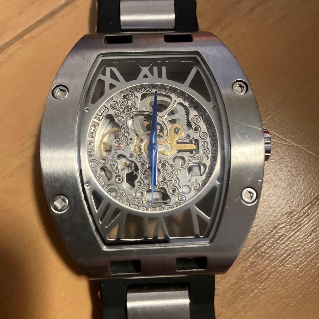 ARCAFUTURA 自動巻き腕時計 スケルトン 22272SKBKRM