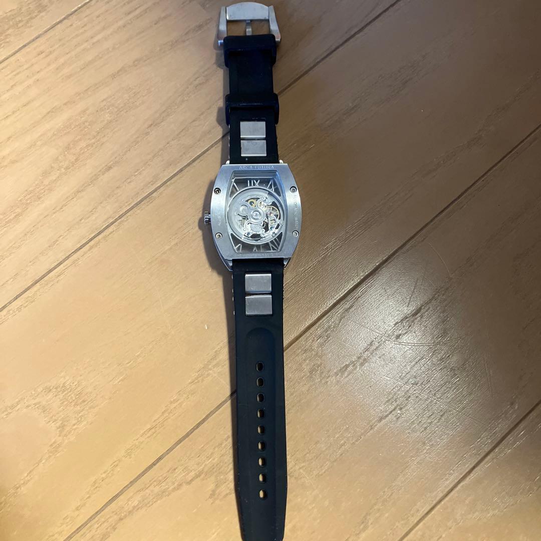 ARCAFUTURA 自動巻き腕時計 スケルトン 22272SKBKRM