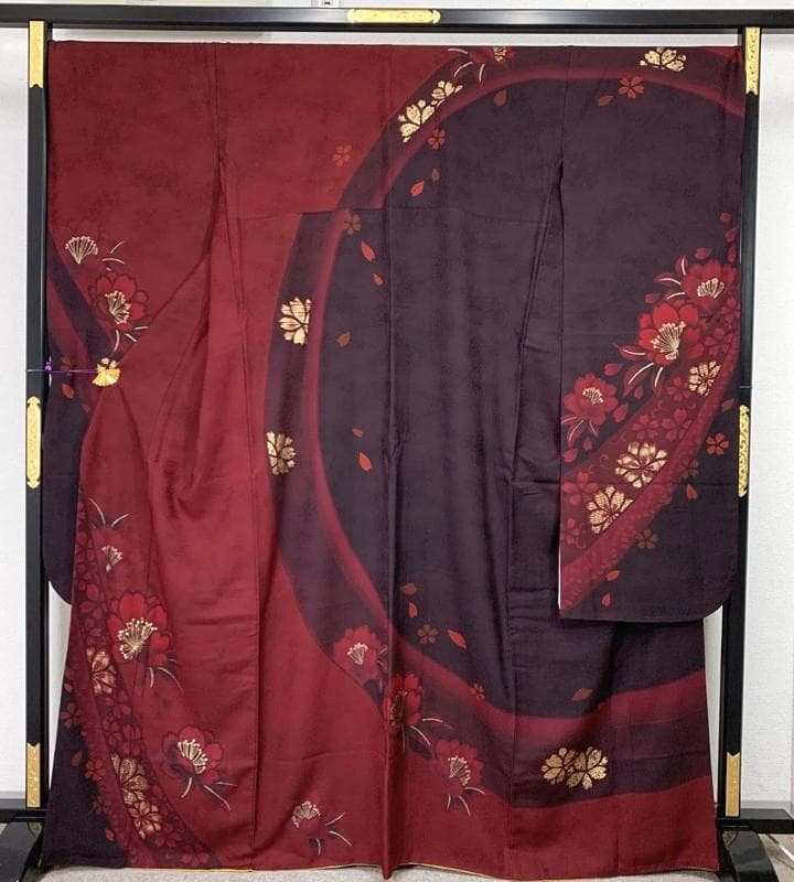 601z11,412y1,510u7,小物類〇モダン 振袖 やや身幅広め〇美品