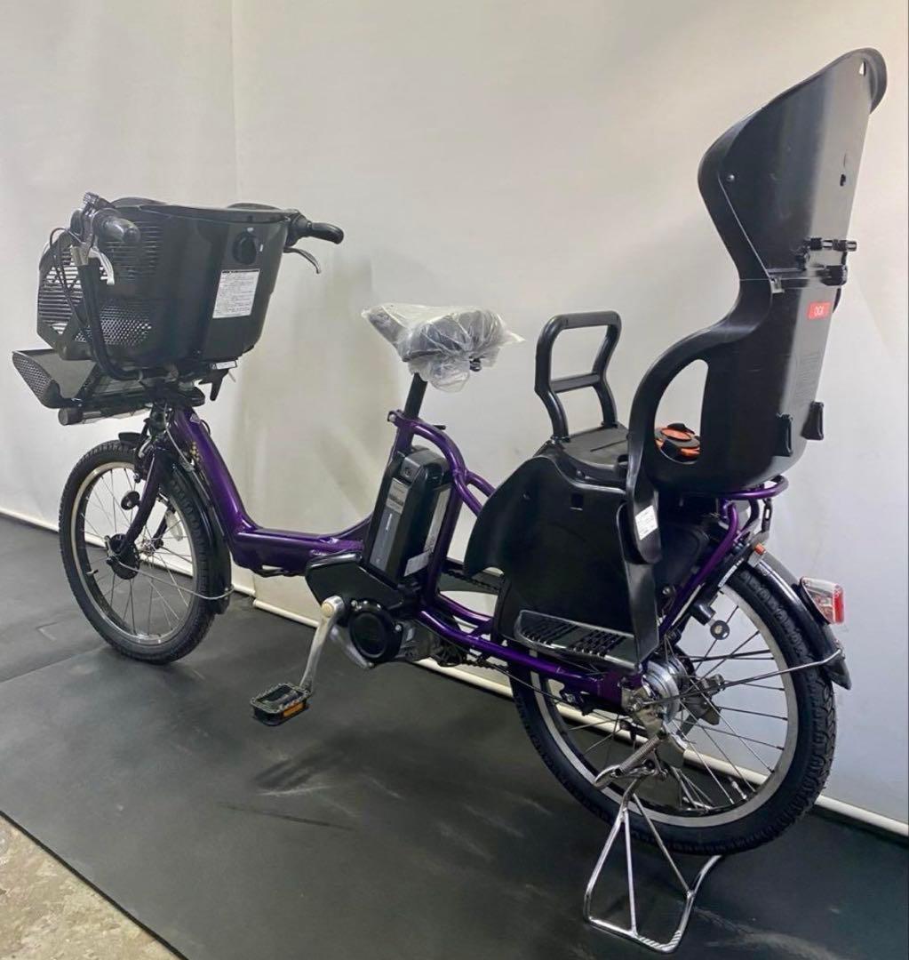 1年保証 送料無料　ブリヂストン　20インチ　子供乗せ　紫色　電動アシスト自転車