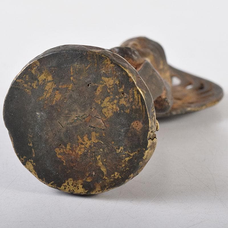 マツ　中国　古銅塗金　チベット仏　仏像　M　R8661