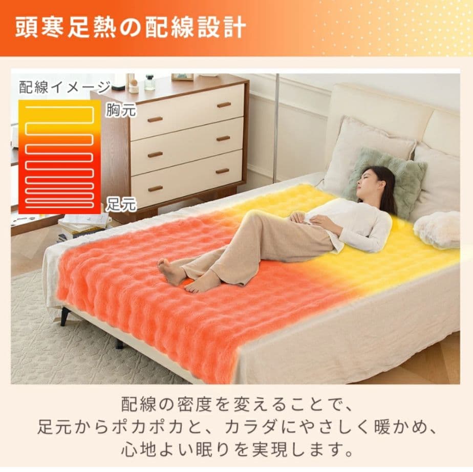 電気毛布 ふわとろ毛布 掛け敷き電気ブランケット ふわもこ膝掛け厚手 即暖 大判