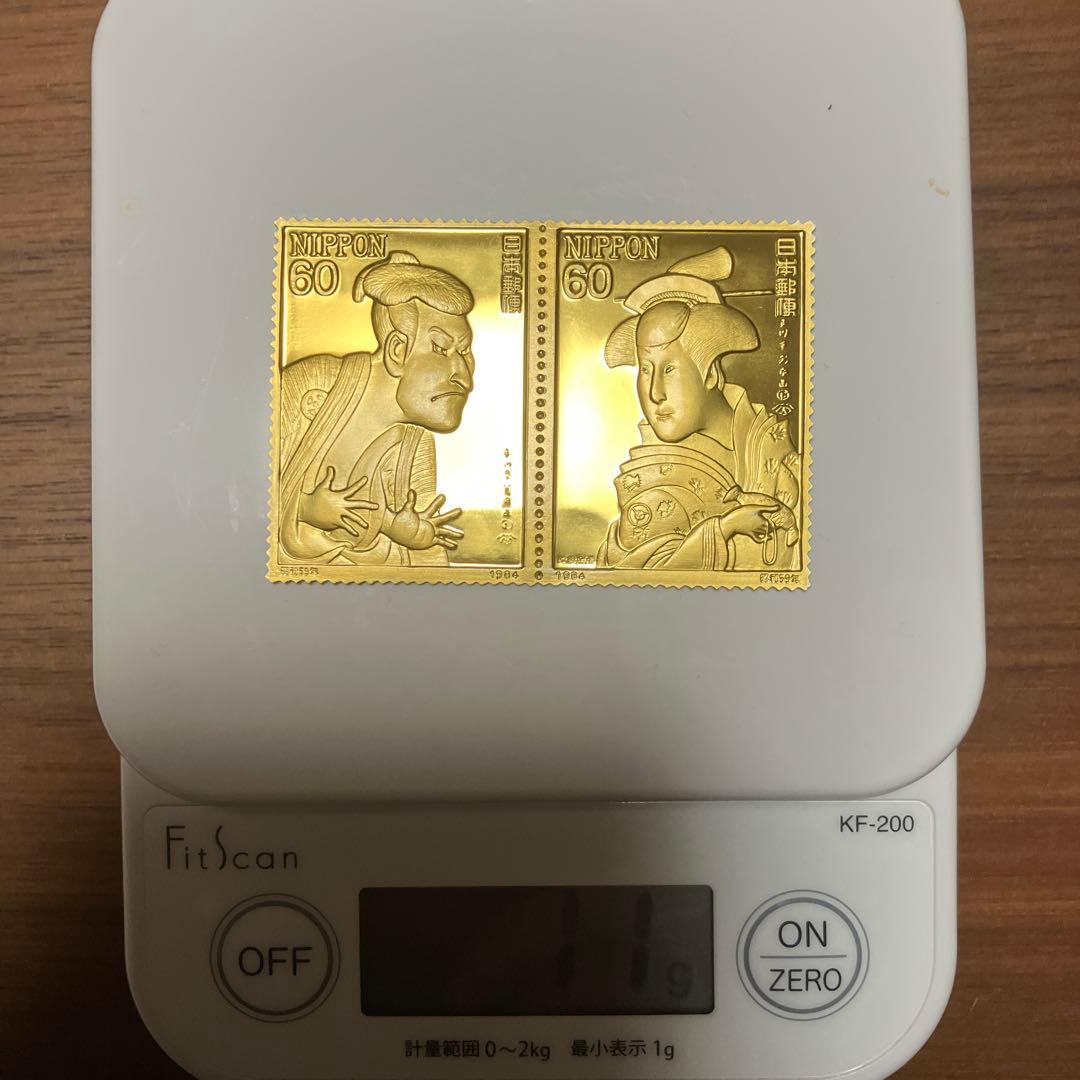 お値下げ★趣味週間コレクション　東洲斎写楽　純金純銀工芸品