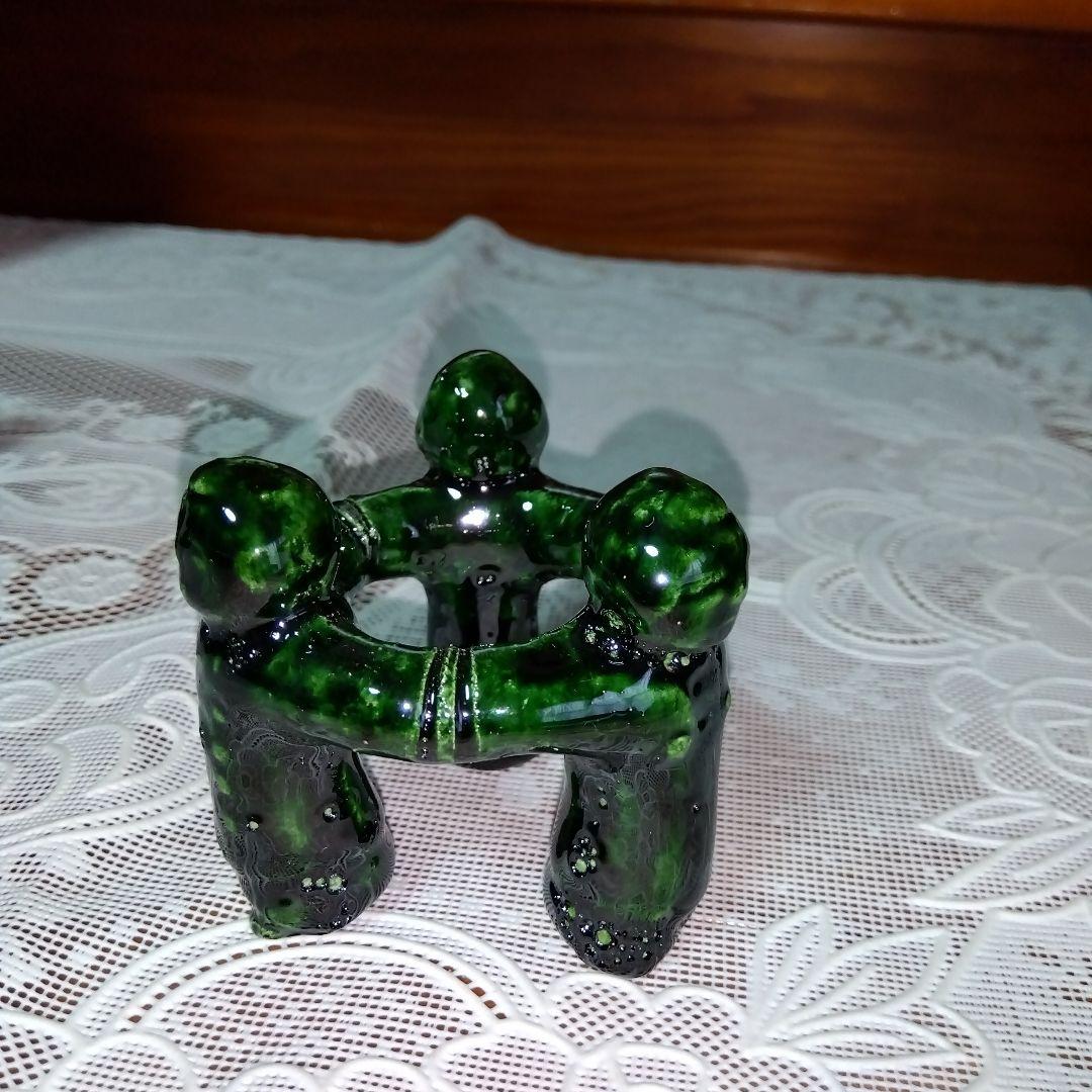 ✢✢美品・茶道具・七種蓋置・和楽造・楽七種・織部焼・共箱付き