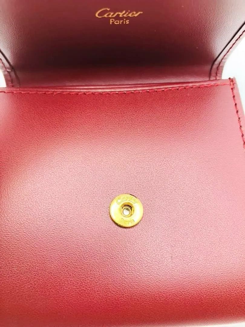 新品　Cartier ケース　レザー　ボルドー