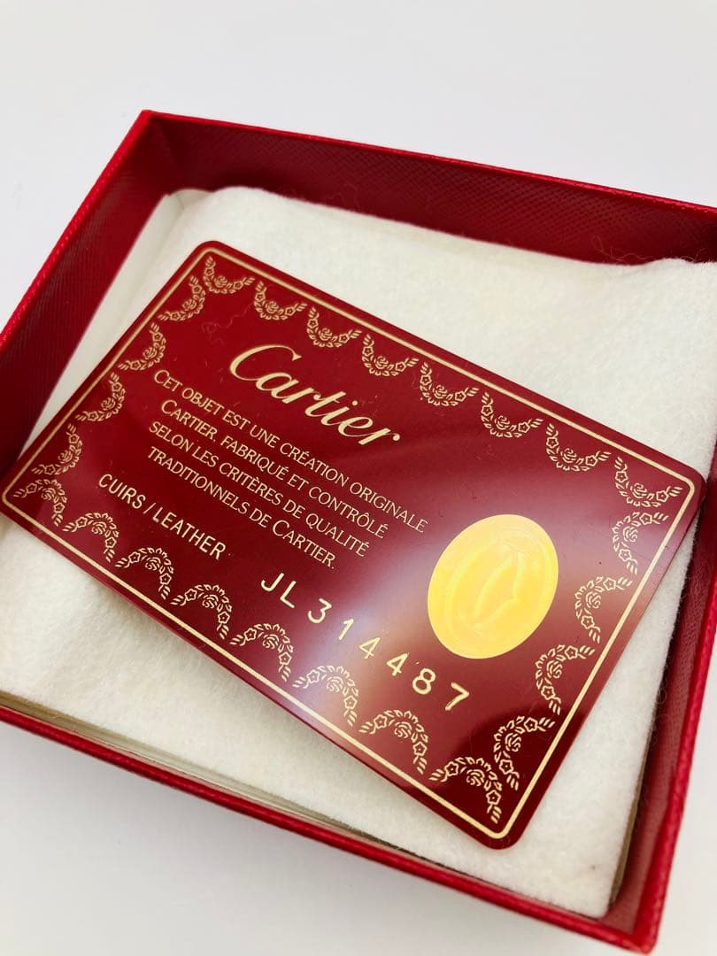 新品　Cartier ケース　レザー　ボルドー